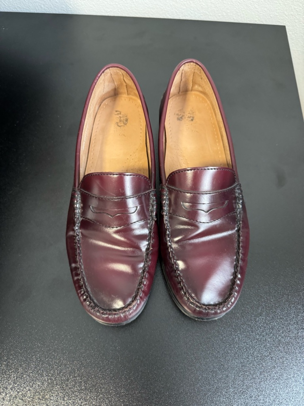 G.H. Bass & Co. Burgundy Leather Penny Loafers